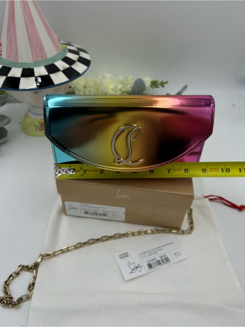 Women's Christian Louboutin LOUBI 54 multicolor SPECCIO Crossbody/clutch bag - Picture 12 of 14